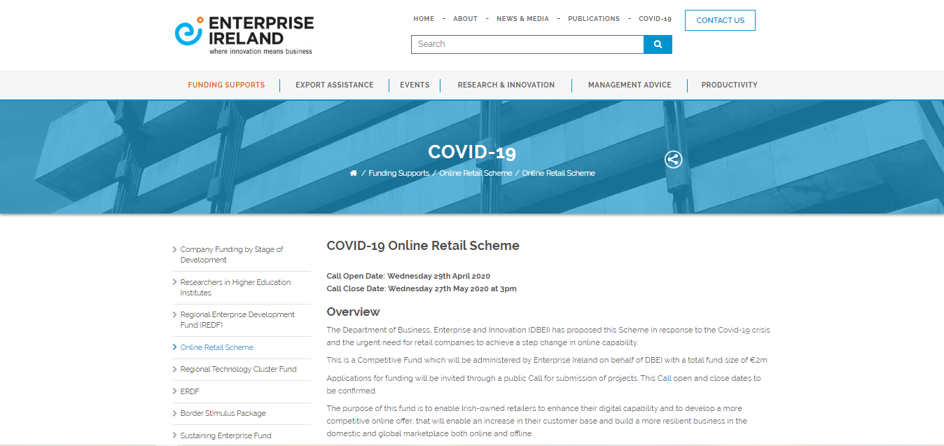 Covid-19 Online Retail Scheme